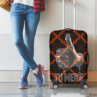 Tu Meke Maori New Zealand Slang Luggage Cover with Glow Neon Step Style TS04 - Polynesian Pride