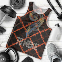 Tu Meke Maori New Zealand Slang Men Tank Top with Glow Neon Step Style