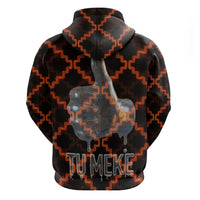 Tu Meke Maori New Zealand Slang Zip Hoodie with Glow Neon Step Style TS04 - Polynesian Pride
