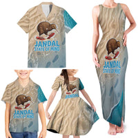 Kiwi Jandal Beach Life Family Matching Tank Maxi Dress and Hawaiian Shirt New Zealand Flip Flops Ocean Wave Surf Style TS04 - Polynesian Pride