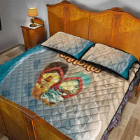 Kiwi Jandal Beach Life Quilt Bed Set New Zealand Flip Flops Ocean Wave Surf Style