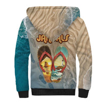 Kiwi Jandal Beach Life Sherpa Hoodie New Zealand Flip Flops Ocean Wave Surf Style