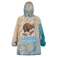 Kiwi Jandal Beach Life Wearable Blanket Hoodie New Zealand Flip Flops Ocean Wave Surf Style