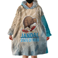 Kiwi Jandal Beach Life Wearable Blanket Hoodie New Zealand Flip Flops Ocean Wave Surf Style