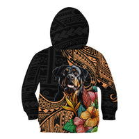 Polynesian Rottweiler Kid Hoodie Polynesian Pattern And Rottweiler TS04 - Polynesian Pride