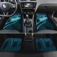 Chuuk Deep Into Truk Lagoon Car Mats Polynesian Tribal Pattern Wreck Diving Teal Ship Art