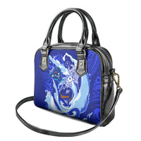 Chuuk Micronesian Roots Shoulder Handbag Polynesian Tribal Pattern Hibiscus Flower And Stingray Art