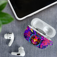 Chuuk Tropical Sunset Coordinates AirPods Case Neon Graffiti Polynesian Tribal