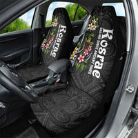 Kosrae Nautical Heritage Car Seat Cover Polynesian Tribal Anchor With Plumeria Tropical Art
