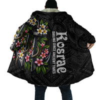 Kosrae Nautical Heritage Cloak Polynesian Tribal Anchor With Plumeria Tropical Art
