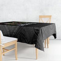 Kosrae Nautical Heritage Tablecloth Polynesian Tribal Anchor With Plumeria Tropical Art