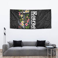 Kosrae Nautical Heritage Tapestry Polynesian Tribal Anchor With Plumeria Tropical Art