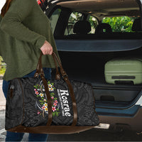 Kosrae Nautical Heritage Travel Bag Polynesian Tribal Anchor With Plumeria Tropical Art