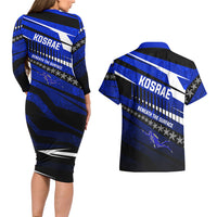 Kosrae Deep Sea Scuba Diving Couples Matching Long Sleeve Bodycon Dress and Hawaiian Shirt Blue Hole Beneath The Surface Coral Reef Graphic Art