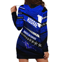 Kosrae Deep Sea Scuba Diving Hoodie Dress Blue Hole Beneath The Surface Coral Reef Graphic Art