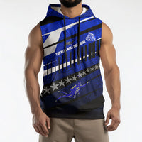 Kosrae Deep Sea Scuba Diving Sleeveless Hoodie Blue Hole Beneath The Surface Coral Reef Graphic Art