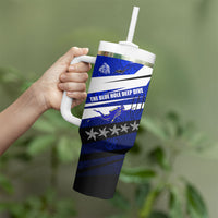 Kosrae Deep Sea Scuba Diving Tumbler With Handle Blue Hole Beneath The Surface Coral Reef Graphic Art