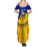 Kosrae Fafa Culinary Heritage Family Matching Summer Maxi Dress and Hawaiian Shirt Kosraean Gold Taro Tradition Illustration With Coconut Leaves TS04 - Polynesian Pride