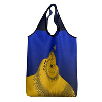 Kosrae Fafa Culinary Heritage Grocery Bag Kosraean Gold Taro Tradition Illustration With Coconut Leaves