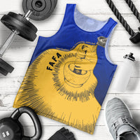 Kosrae Fafa Culinary Heritage Men Tank Top Kosraean Gold Taro Tradition Illustration With Coconut Leaves