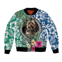 Polynesian Yorkshire Terrier Bomber Jacket Polynesian Pattern And Yorkshire Terrier TS04 Unisex Multicolor - Polynesian Pride