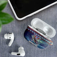 Tonga Christmas AirPods Case with Singing Whale Ocean Scene National Coat of Arms - Polynesian Pride