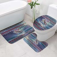 Tonga Christmas Bathroom Set with Singing Whale Ocean Scene National Coat of Arms - Polynesian Pride