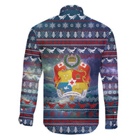 Tonga Christmas Family Matching Off Shoulder Maxi Dress and Hawaiian Shirt with Singing Whale Ocean Scene National Coat of Arms - Polynesian Pride