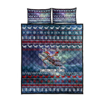 Tonga Christmas Quilt Bed Set with Singing Whale Ocean Scene National Coat of Arms - Polynesian Pride