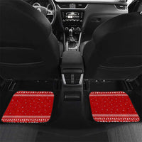Tonga Christmas Car Mats with Sea Turtle Coral Reef Design Snowflake Pattern and National Emblem - Polynesian Pride