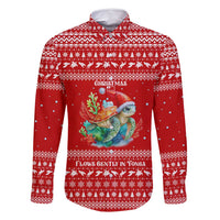 Tonga Christmas Family Matching Off Shoulder Short Dress and Hawaiian Shirt with Sea Turtle Coral Reef Design Snowflake Pattern and National Emblem - Polynesian Pride