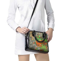 Yeah Nah Graffiti Skull New Zealand Slang Shoulder Handbag Kiwi Grunge Brick Wall and Bold Urban Street Art TS04 - Polynesian Pride