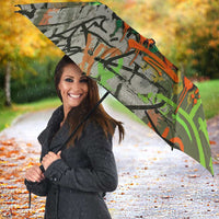 Yeah Nah Graffiti Skull New Zealand Slang Umbrella Kiwi Grunge Brick Wall and Bold Urban Street Art TS04 - Polynesian Pride
