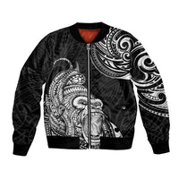 Hawaii Polynesian Bomber Jacket Gorila Tatoo Polynesian Style TS04 Unisex Black - Polynesian Pride