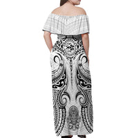 Hawaii Polynesian Off Shoulder Maxi Dress Warrior symbol TS04 - Polynesian Pride