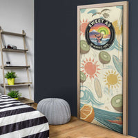 NZ Slang Sweet As Kiwi Shaka Sign Door Cover New Zealand Surfboards Sun and Tropical Beach Retro TS04 - Polynesian Pride