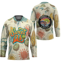 NZ Slang Sweet As Kiwi Shaka Sign Hockey Jersey New Zealand Surfboards Sun and Tropical Beach Retro TS04 - Polynesian Pride