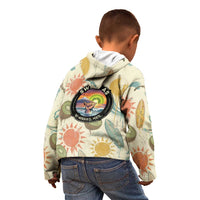 NZ Slang Sweet As Kiwi Shaka Sign Kid Hoodie New Zealand Surfboards Sun and Tropical Beach Retro TS04 - Polynesian Pride