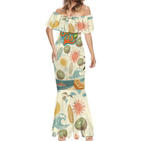 NZ Slang Sweet As Kiwi Shaka Sign Mermaid Dress New Zealand Surfboards Sun and Tropical Beach Retro TS04 - Polynesian Pride