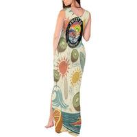 NZ Slang Sweet As Kiwi Shaka Sign Tank Maxi Dress New Zealand Surfboards Sun and Tropical Beach Retro TS04 - Polynesian Pride