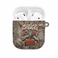 Choice Bro Graffiti Handshake AirPods Case New Zealand Slang Fern Brick Wall and Urban Street Art TS04 Multicolor - Polynesian Pride