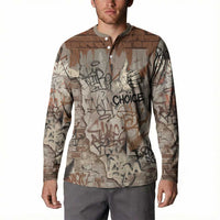 Choice Bro Graffiti Handshake Button Sweatshirt New Zealand Slang Fern Brick Wall and Urban Street Art TS04 - Polynesian Pride