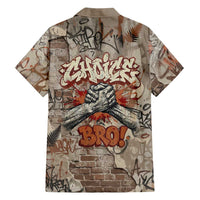 Choice Bro Graffiti Handshake Family Matching Mermaid Dress and Hawaiian Shirt New Zealand Slang Fern Brick Wall and Urban Street Art TS04 - Polynesian Pride
