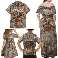 Choice Bro Graffiti Handshake Family Matching Off Shoulder Maxi Dress and Hawaiian Shirt New Zealand Slang Fern Brick Wall and Urban Street Art TS04 - Polynesian Pride