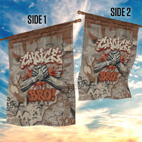 Choice Bro Graffiti Handshake Garden Flag New Zealand Slang Fern Brick Wall and Urban Street Art TS04 - Polynesian Pride