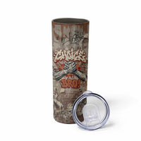 Choice Bro Graffiti Handshake Skinny Tumbler New Zealand Slang Fern Brick Wall and Urban Street Art TS04 - Polynesian Pride