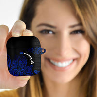 Pohnpei Federated States Of Micronesia AirPods Case Polynesian Tribal Heritage Art With Blue Island Tattoo Patterns