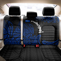 Pohnpei Federated States Of Micronesia Back Car Seat Cover Polynesian Tribal Heritage Art With Blue Island Tattoo Patterns