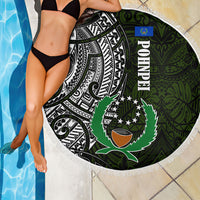 Pohnpei Federated States Of Micronesia Beach Blanket Polynesian Tribal Heritage Art With Kaselehlie State Seal TS04 - Polynesian Pride