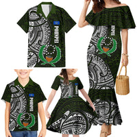 Pohnpei Federated States Of Micronesia Family Matching Mermaid Dress and Hawaiian Shirt Polynesian Tribal Heritage Art With Kaselehlie State Seal TS04 - Polynesian Pride